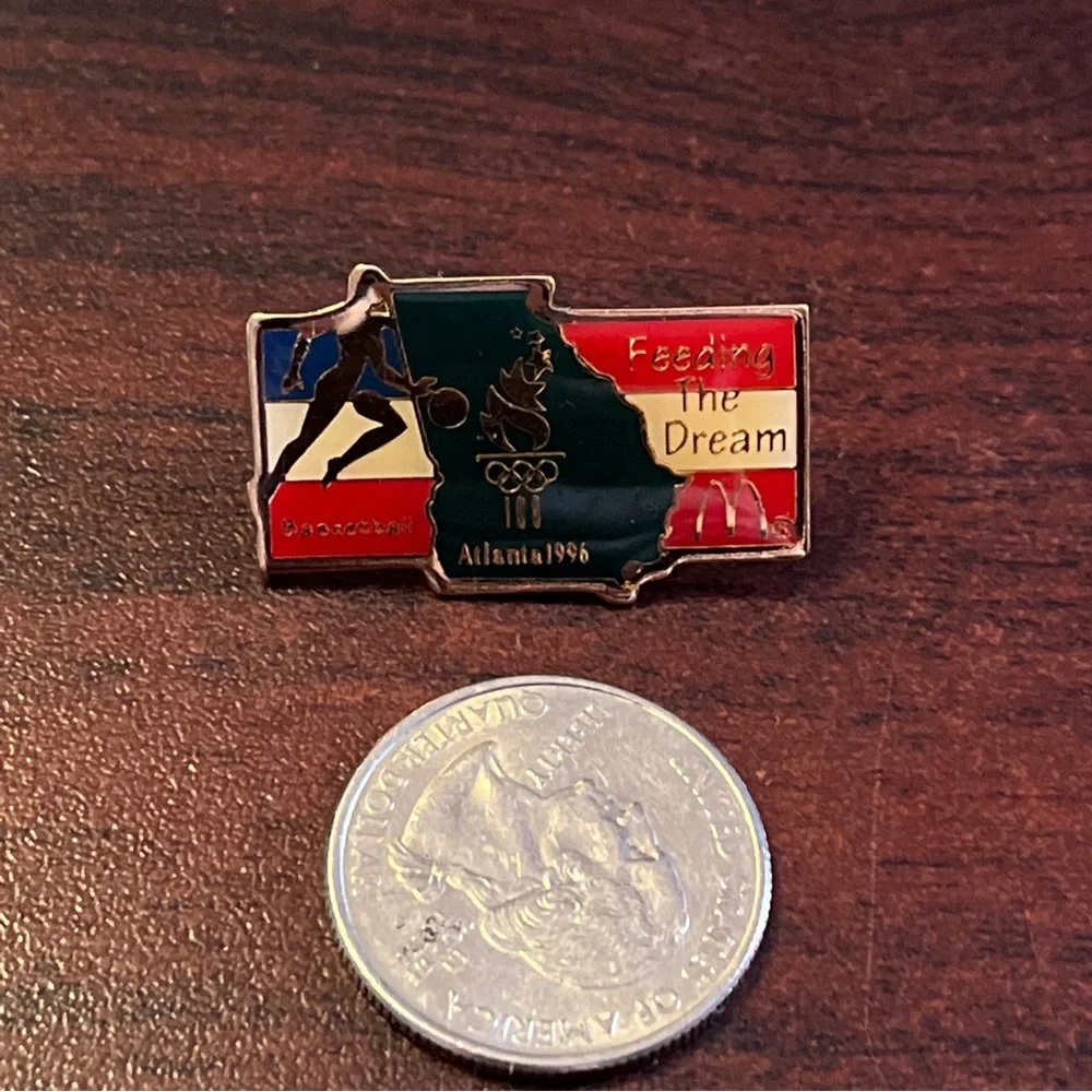 Vintage McDonald’s 1996 Atlanta Olympics “Feeding The‎ Dream” Lapel Hat Pin